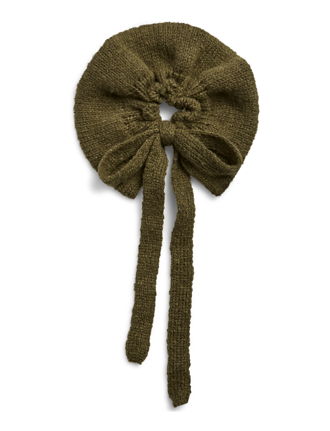Pcannabelle A Knitted Scrunchie - Khaki green - ONE SIZE