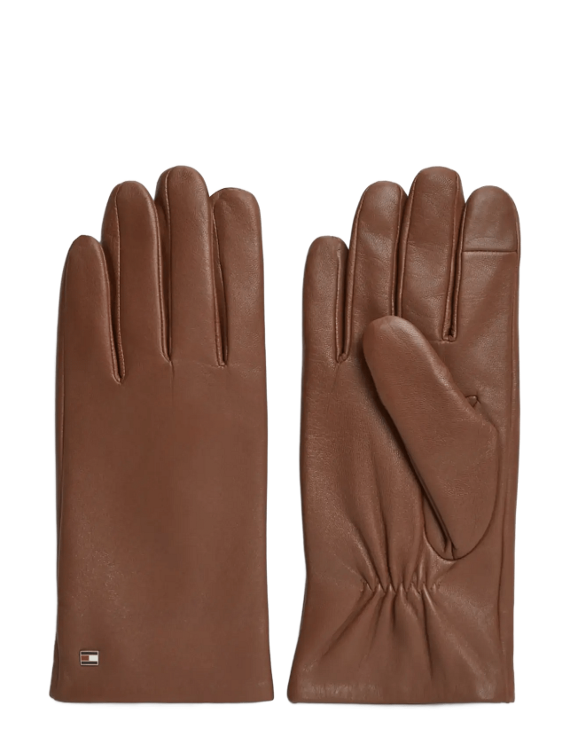 Essential Flag Leather Gloves - Brown - L/XL