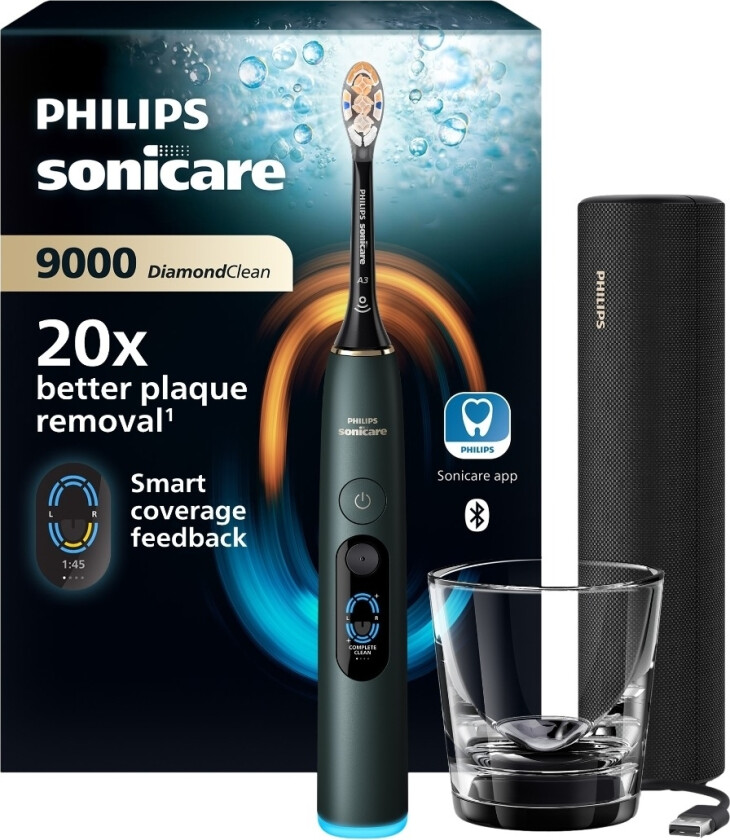 Bilde av Sonicare DiamondClean 9000 HX9213/84 elektrisk tannbørste, mørkegrønn