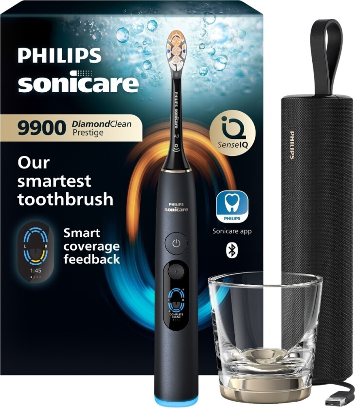 Sonicare DiamondClean Series 9900 Prestige elektrisk tannbørste, svart
