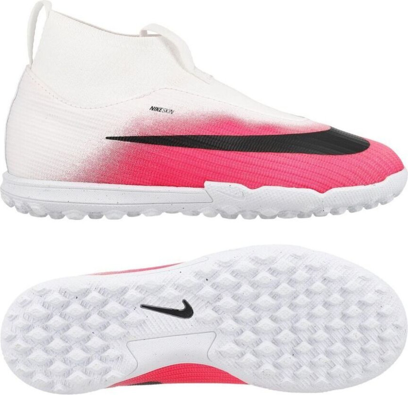 Mercurial Superfly 11 Academy Tf Breakout - Hvit/svart/rosa Barn - Turf (Tf), størrelse 32