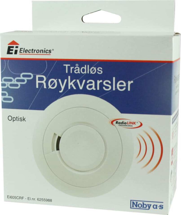 EI Electronics Røykvarsler optisk 9V batteri trådløs RadioLink - 6255988