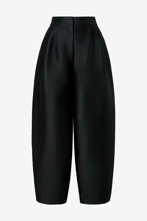 Bukser med vide ben Smilla Barrel Leg Wool-silk Trousers - Svart