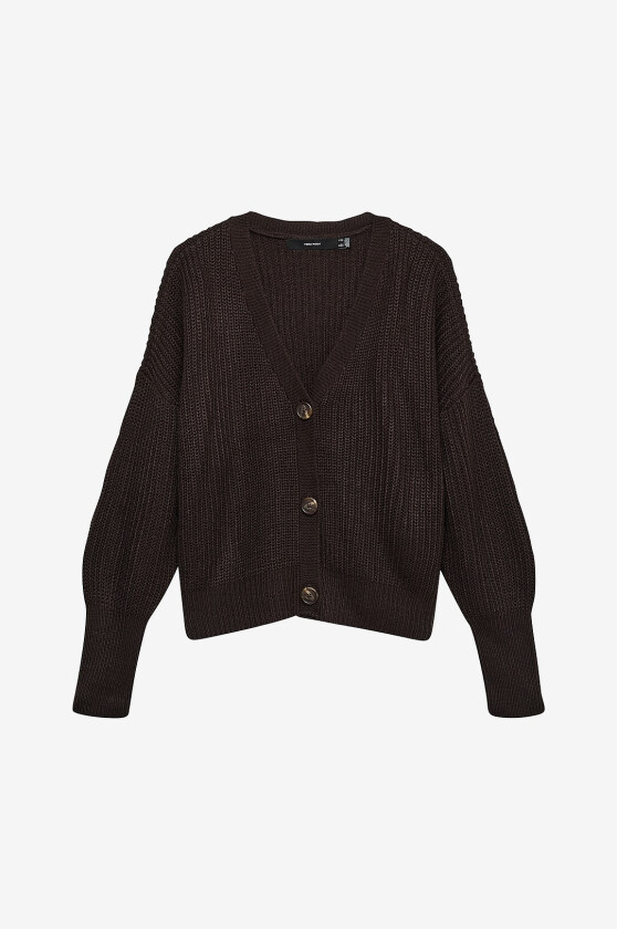 Kardigan vmLea LS V-neck Cuff Cardigan - Brun