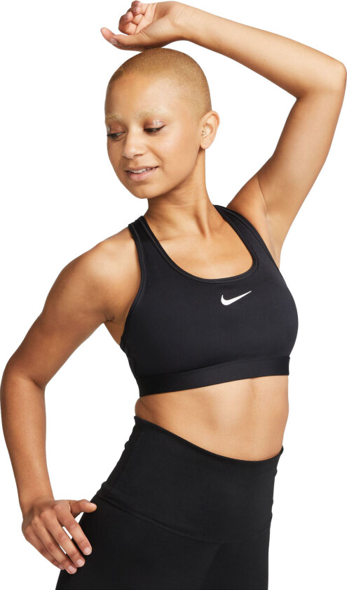 Swoosh Medium Sports Bra, sports-BH, dame BLACK/WHITE