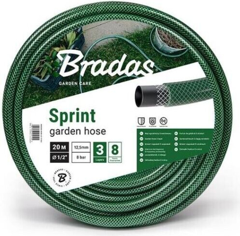 BRADAS Hageslange SPRINT 1/2" - 50m