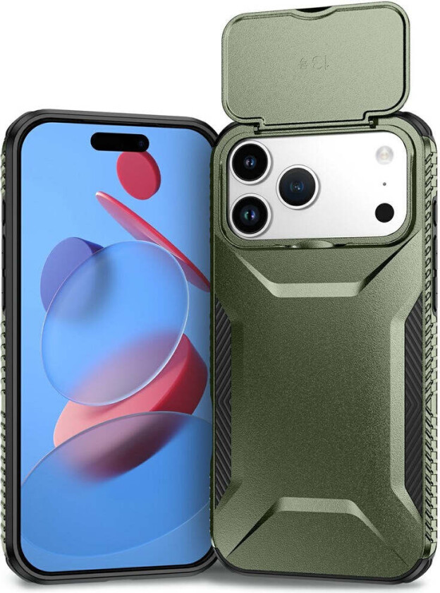 iPhone 18 Pro Max / 17 Pro Max EIDERWOOD Hybrid Plast Deksel m. Cam Slider - Grønn