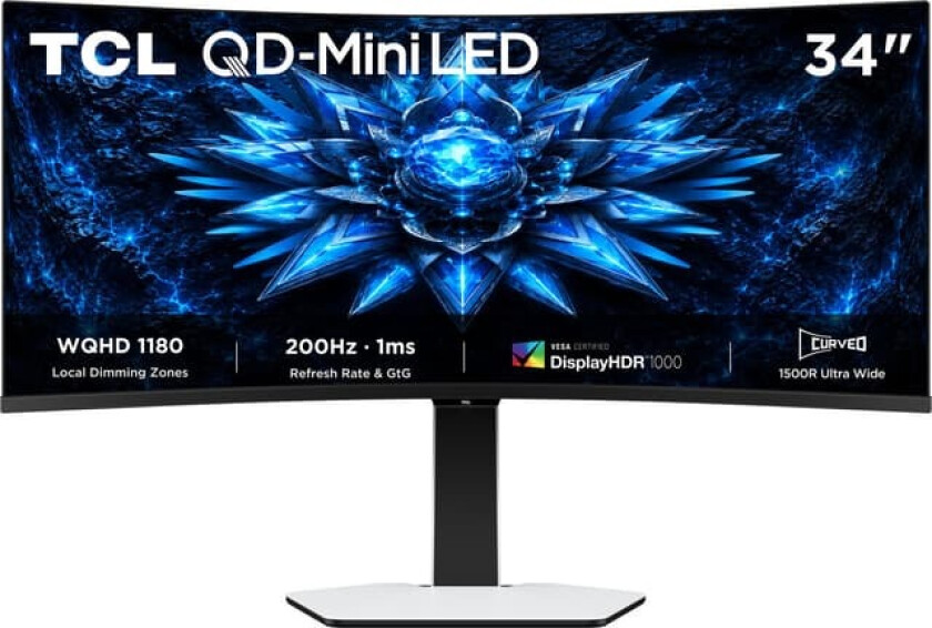 34C2A 34'' UHD/QD-Mini LED/200Hz/1ms PC-skjerm