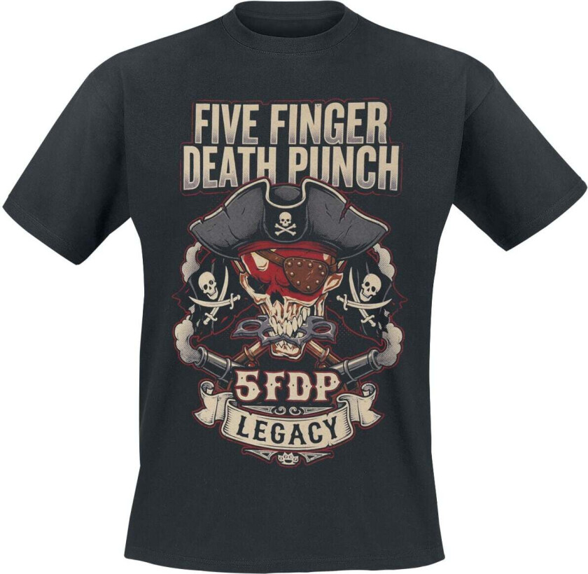T-skjorte - Jollyroger - S til 5XL - Herrer - svart