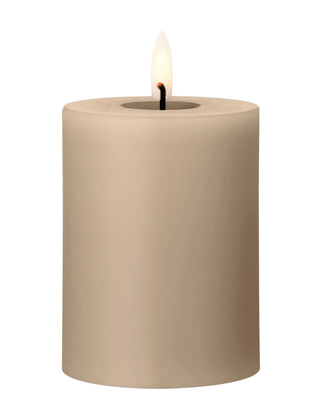 Led Mini Pillar Candle 5,5Cm - Beige - H:5.5CM