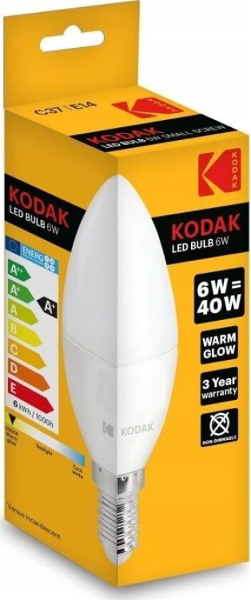 LED-pære 6w / 40w E14 480lm 3000k