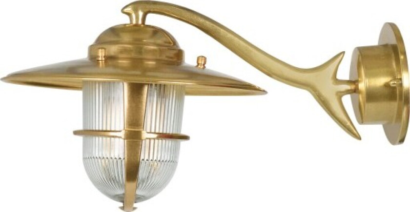 865 Vegglampe på arm messing IP64