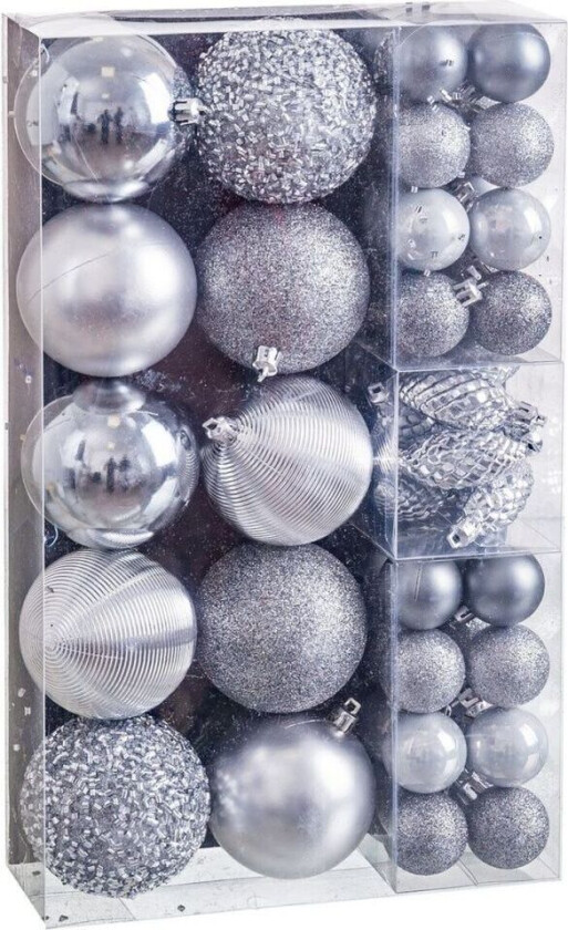 Juletrekuler Sølv (50 kvantitet)