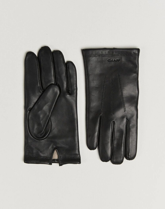 Cashmere Lined Leather Glove Black