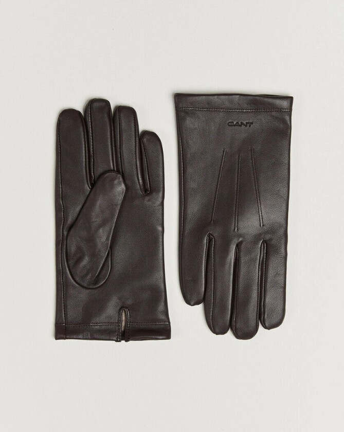Cashmere Lined Leather Glove Deep Brown