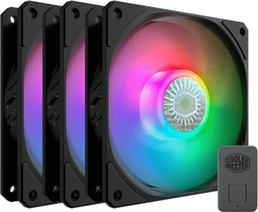 SickleFlow 120 ARGB 3in1 - Kabinettvifte - 120mm - Svart med RGB LED-lys - 27 dBA