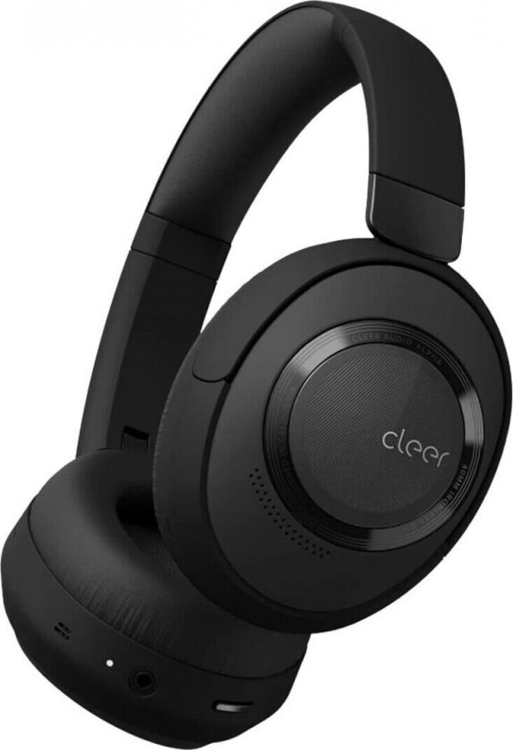 Alpha Noise Cancelling Bluetooth Over Ear Headphones Black