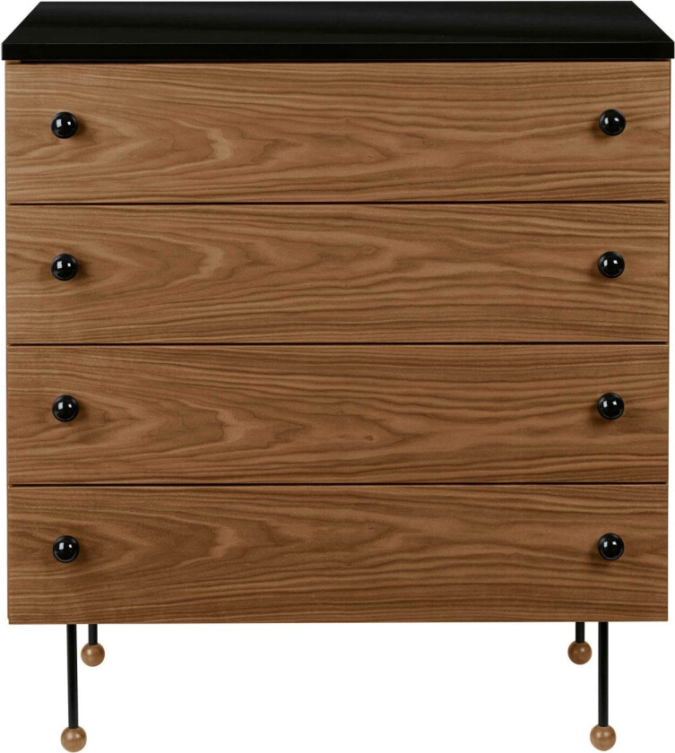 62 Dresser kommode american walnut, 4 skuffer