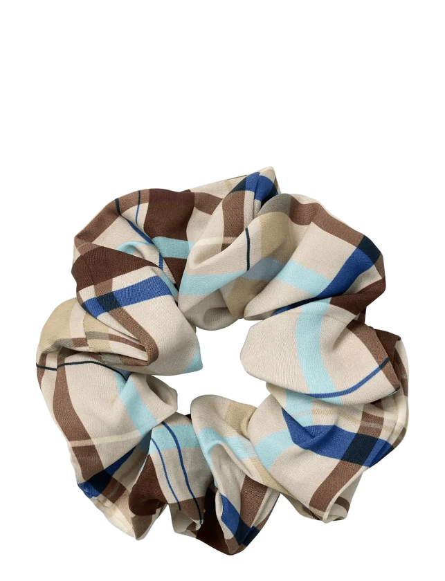 2263 Dry Viscose, Scrunchie - Brown - ONE SIZE