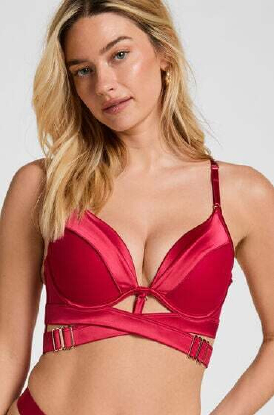 Vatterte longline push-up bøyle-bh Colette Rosa