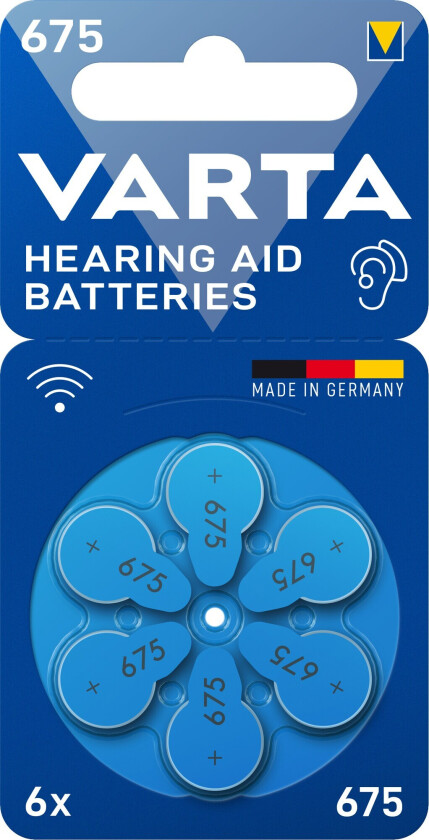 Batteri for høreapparat Varta Hearing Aid 675 PR44 6 enheter