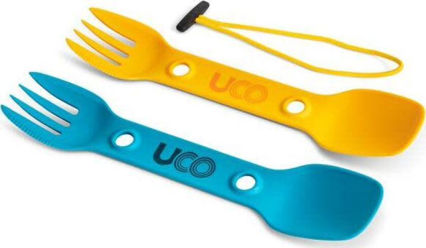 Utility Spork 2-pack With Cord As Gold / Sky Blue 2-pack, Gold / Sky Blue