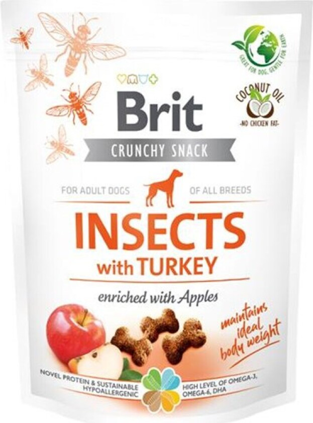 Brit Care Crunchy Snack Insects Turkey 200 g