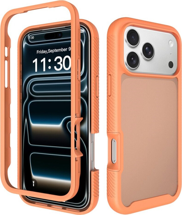 iPhone 18 Pro Max / 17 Pro Max EIDERWOOD Todelt Matt Hybrid Plast Deksel - Oransje