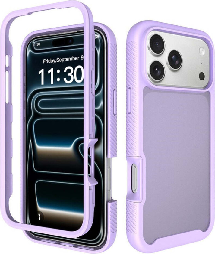 iPhone 18 Pro Max / 17 Pro Max EIDERWOOD Todelt Matt Hybrid Plast Deksel - Lilla