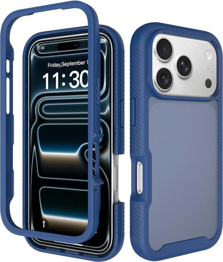 iPhone 18 Pro / 17 Pro EIDERWOOD Todelt Matt Hybrid Plast Deksel - Blå