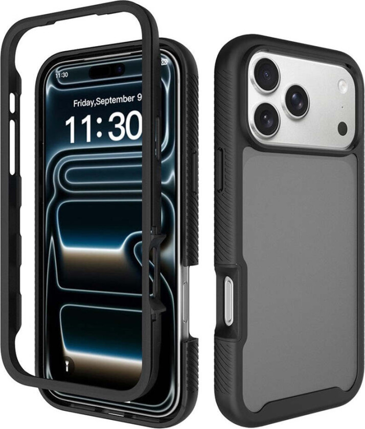 iPhone 18 Pro Max / 17 Pro Max EIDERWOOD Todelt Matt Hybrid Plast Deksel - Svart