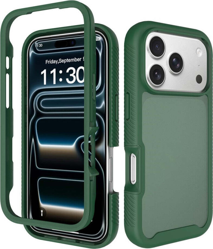 iPhone 18 Pro / 17 Pro EIDERWOOD Todelt Matt Hybrid Plast Deksel - Grønn