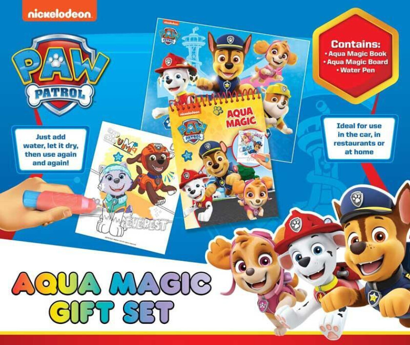 Paw Patrol aktivitetspakke aqua magic pyssel magisk malebok