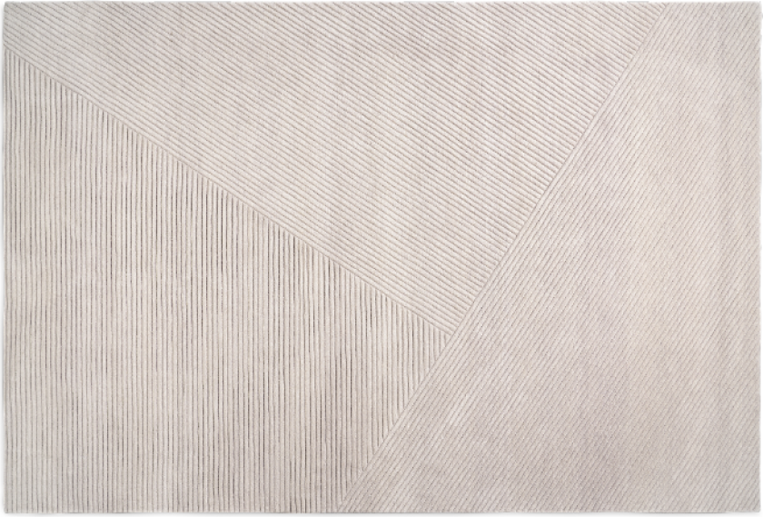 Row gulvteppe stor 200x300 cm Lysegrå