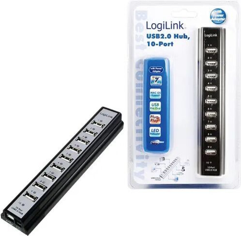 Logilink Usb 2.0-hub 10 Port Usb Hub