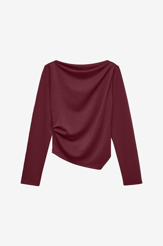 Topp vmMille LS Boatneck Short Top Jrs N - Rød