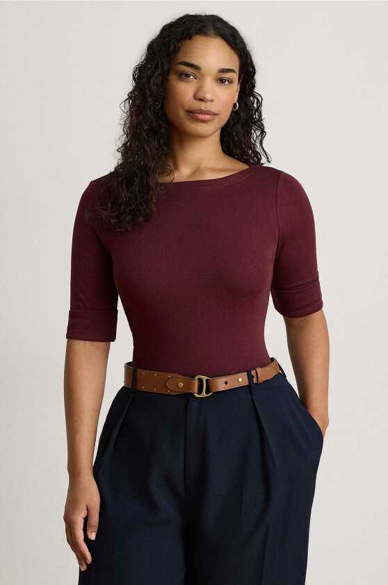 Topp Judy Elbow Sleeve Knit - Rød
