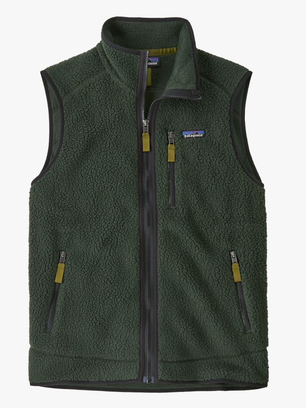 Retro Pile Vest Herre Old Growth Green M