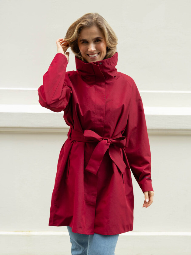 Mode Alba 2L Cape - Rød - Dame - Jakker - Regnponcho