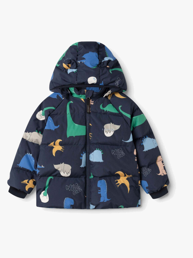 Polle Down Boblejakke, Dino roar/Classic navy, 98 - Vinterjakker - Polyester