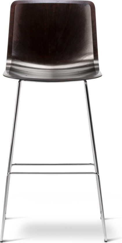 Pato Paper Sledge Barstool - Papershell - Chrome - Sh 77 cm - Barstoler - Welling/Ludvik - Svart