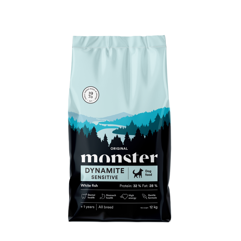 Dog Orig. Dynamite Sensitive 2kg - Hund - Hundefôr & hundemat - Tørrfôr for hund - Monster Pet Food