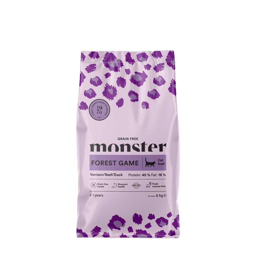 Cat Grain Free Forest Game 2kg - Katt - Kattefôr & kattemat - Tørrfôr for katt - Monster Pet Food