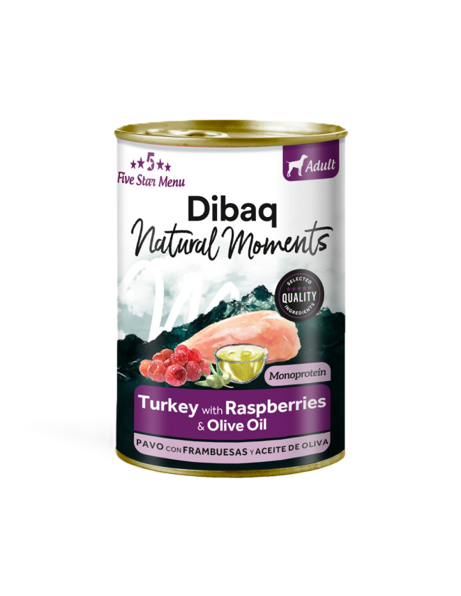 Natural Moments Dog Adult Turkey With Raspberries 380gr - Hund - Hundefôr & hundemat - Våtfôr & våtmat - DIBAQ
