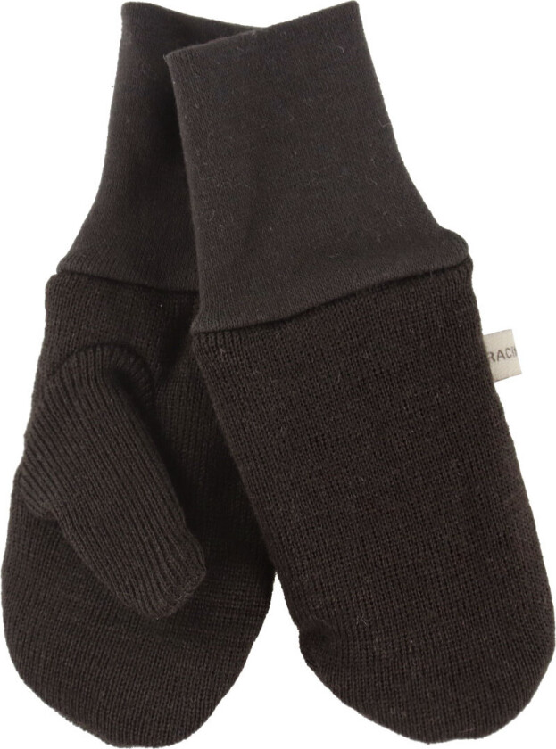 Votter - Ull/Bomull - Dark Brown - - 6-8 år (116-128) - Votter