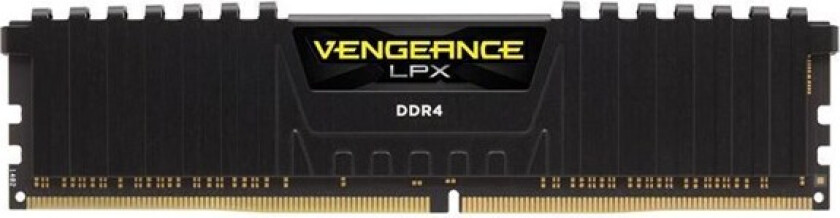 Vengeance LPX DDR4-3200 - 8GB - CL16 - Single Channel (1 stk) - Intel XMP - Svart