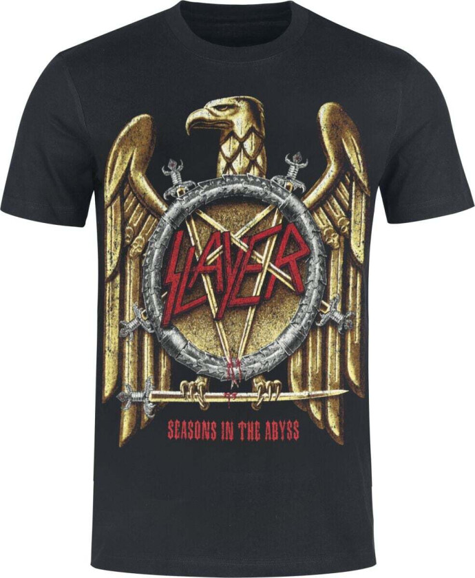 T-skjorte - Seasons Gold Eagle - S til 5XL - Herrer - svart