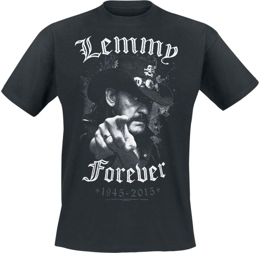 T-skjorte - Lemmy - Forever - S til 5XL - Herrer - svart