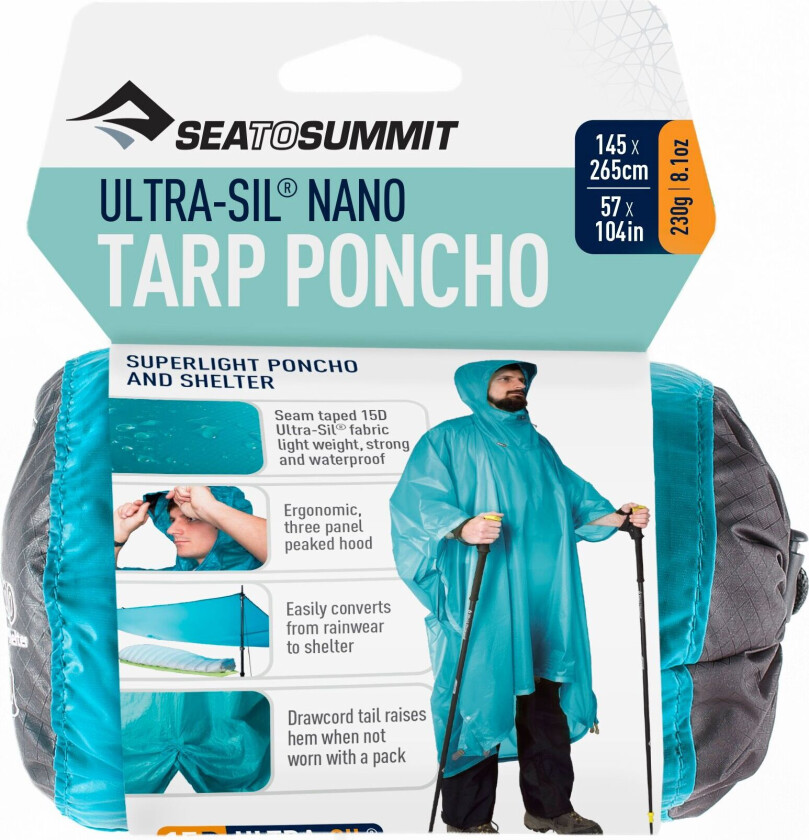 Sea To Summit Ultra Sil Nano Tarp Poncho OneSize, Blue