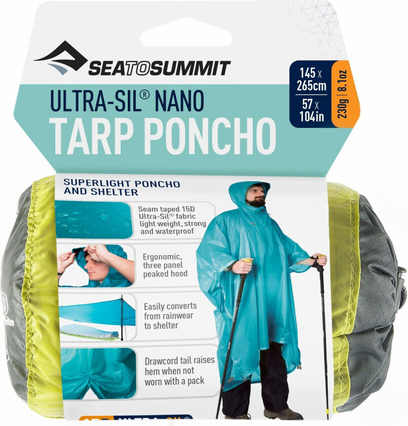 Sea To Summit Ultra Sil Nano Tarp Poncho OneSize, Lime